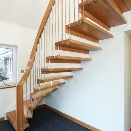 Bespoke Timber Staircase Aberdeen with Floating Treads