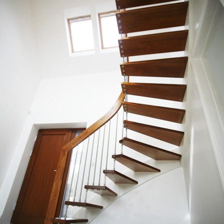 Timber Staircase Ringwood in a floating style in beech - click for pics