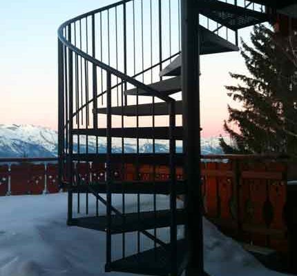 External Spiral Staircase in Switzerland