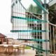 glass steps on an outside spiral staircase