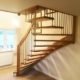 floating wooden stair
