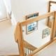 landing balustrade with oak frame and glass infill panels