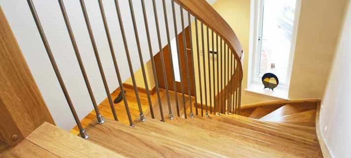 wooden steps on a staircase