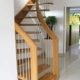wooden stair with open risers