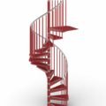 Gamia Steel Spiral Stair red