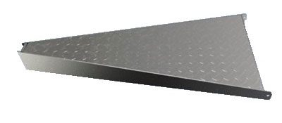 a chequer plate steel step