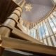 oak spiral stair picture taken from below looking up