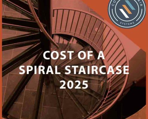 cost of a spiral staircase visual to illustrate blog