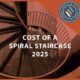 cost of a spiral staircase visual to illustrate blog