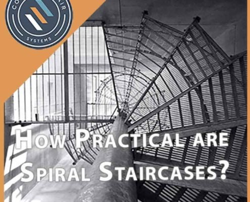 underside of a spiral staircase