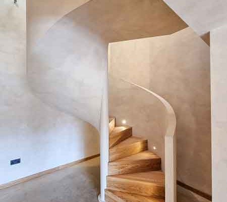 Chesham-spiral-stair with oak treads and risers