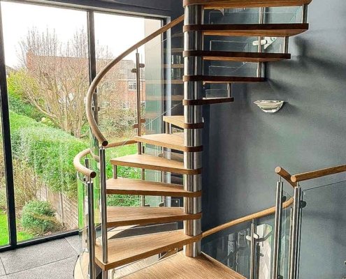 Liverpool-Spiral-Staircase with large window behind