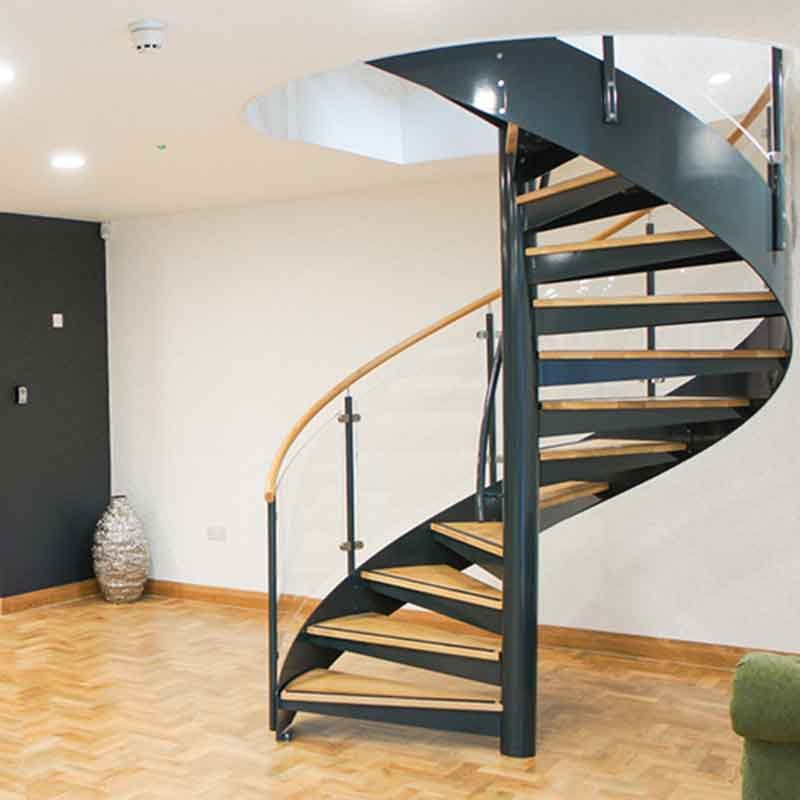 Office-Spiral-Stair-Tewkesbury-with green sofa 800