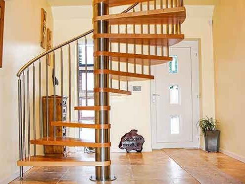 Preston-Spiral-Staircase with stainless steel handrail