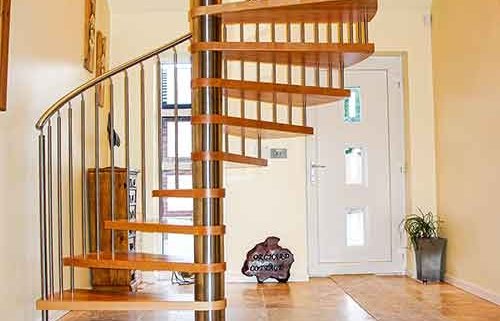 Preston-Spiral-Staircase with stainless steel handrail