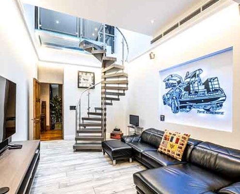 Radlett-Spiral-Staircase with thick stained steps