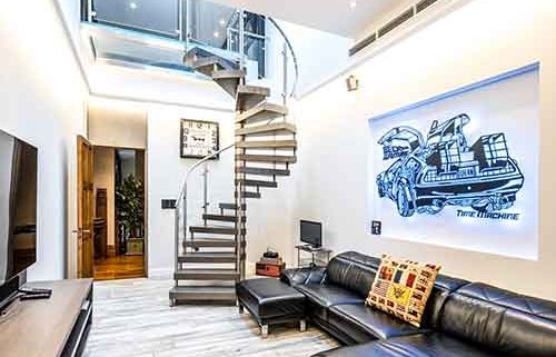 Radlett-Spiral-Staircase with thick stained steps