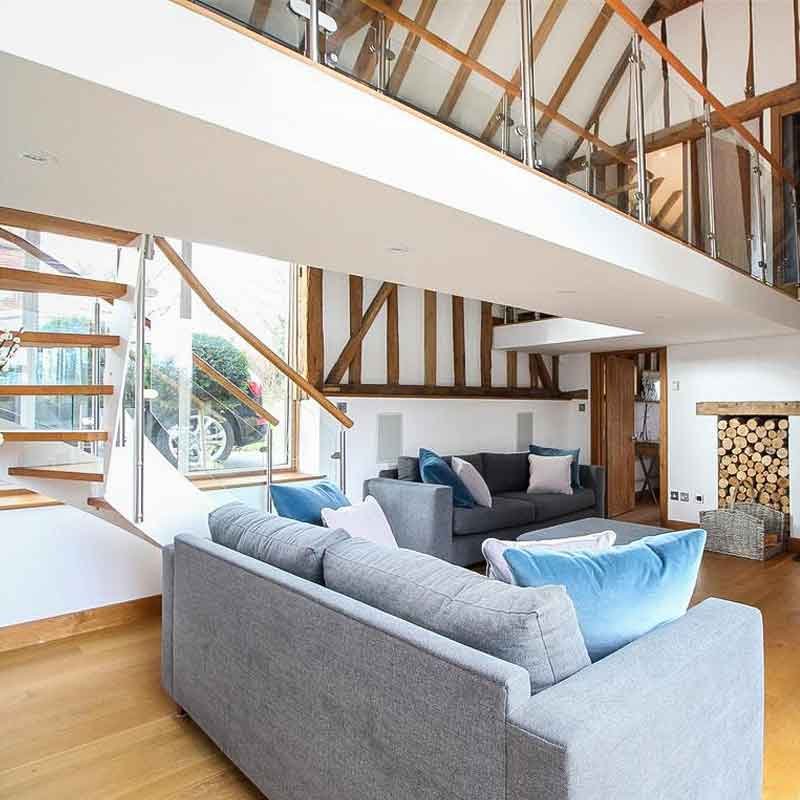 Glass-Staircase-Haywards-Heath-leading-up-to-mezz-walkway