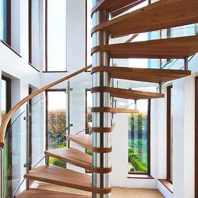 Wooden-spiral-staircase