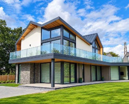 Modern-House-with-external-glass-balcony